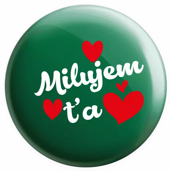 Placka Milujem ťa - srdiečka 