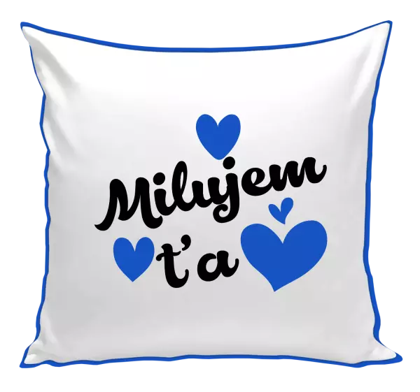 Vankúš Milujem ťa - srdiečka 