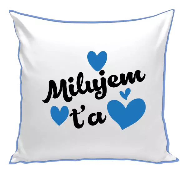 Vankúš Milujem ťa - srdiečka 