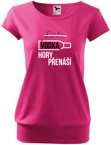 Dámské tričko Vodka hory přenáší