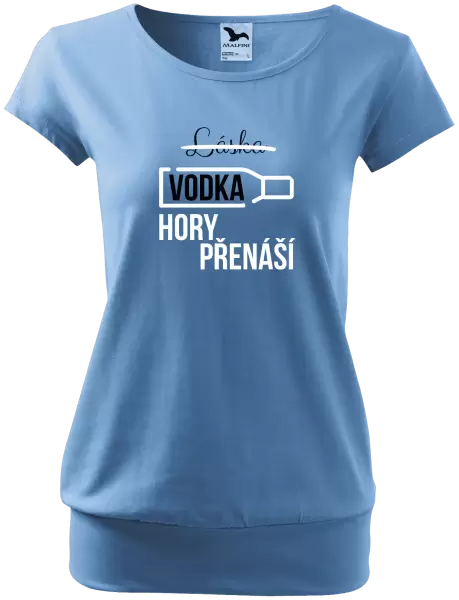 Dámské tričko Vodka hory přenáší