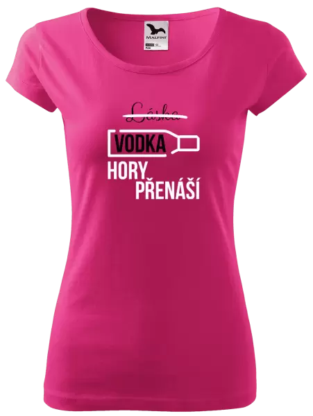 Dámské tričko Vodka hory přenáší