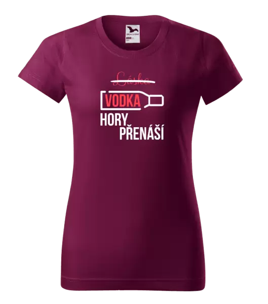 Dámské tričko Vodka hory přenáší