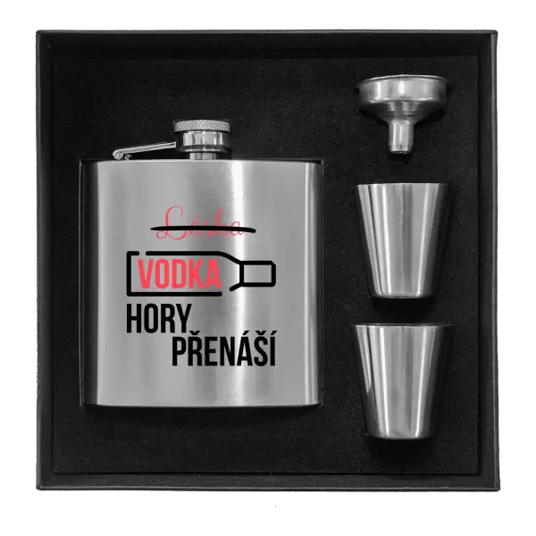 Placatka v krabičce Vodka hory přenáší