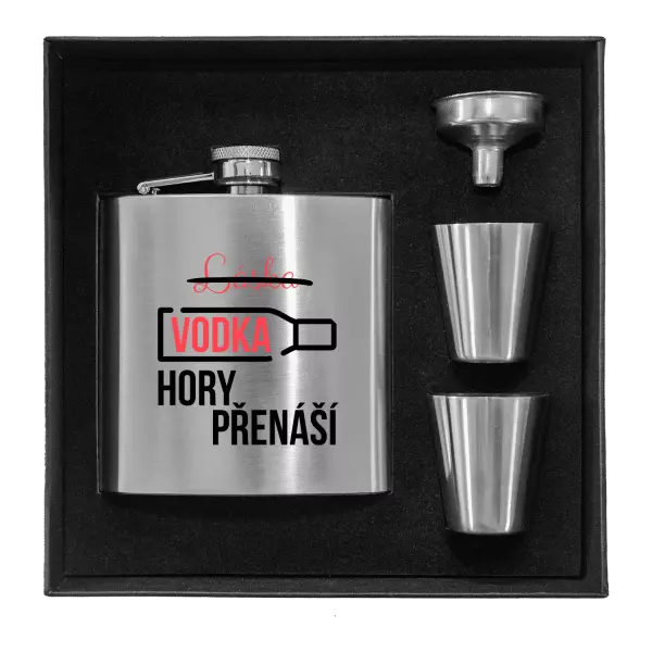 Placatka v krabičce Vodka hory přenáší