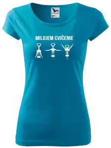 Dámske tričko Milujem cvičenie