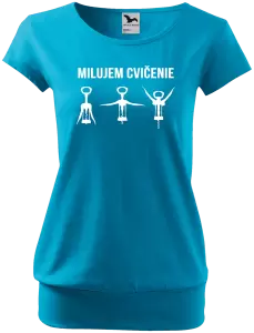 Dámske tričko Milujem cvičenie