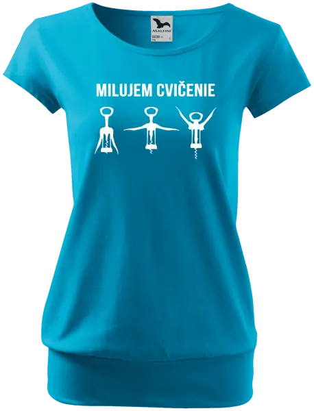 Dámske tričko Milujem cvičenie