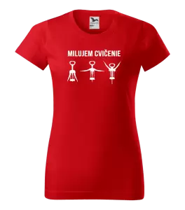 Dámske tričko Milujem cvičenie