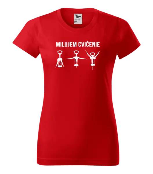 Dámske tričko Milujem cvičenie