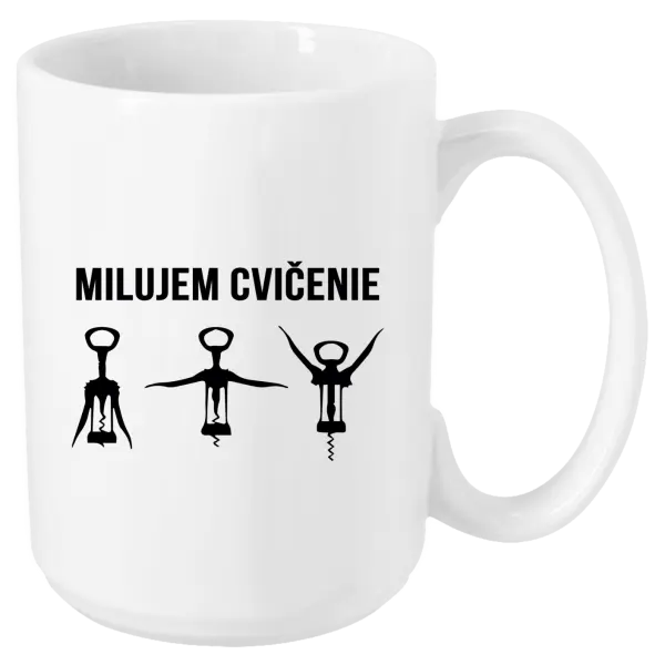 Hrnček Milujem cvičenie