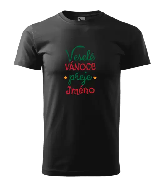 Pánské vánoční tričko Veselé Vánoce přeje