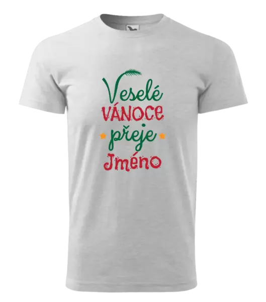 Pánské vánoční tričko Veselé Vánoce přeje