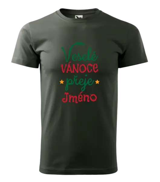 Pánské vánoční tričko Veselé Vánoce přeje