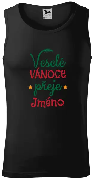 Pánské vánoční tílko Veselé Vánoce přeje
