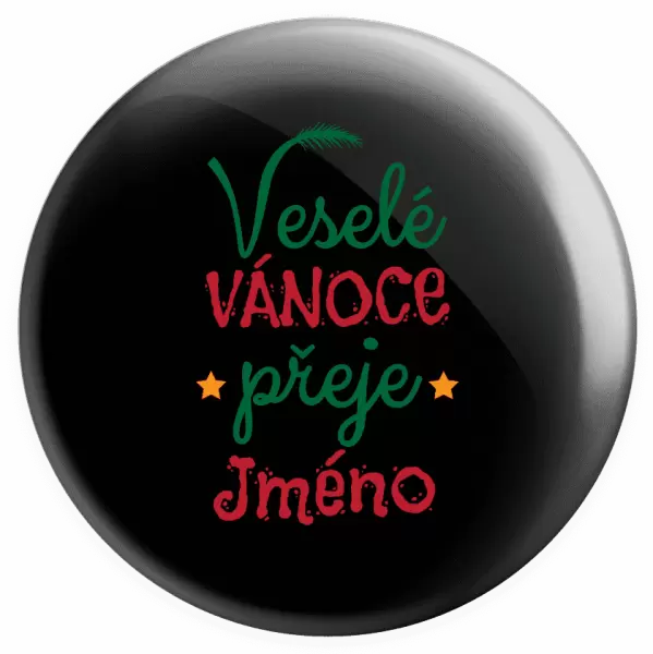 Placka Veselé Vánoce přeje
