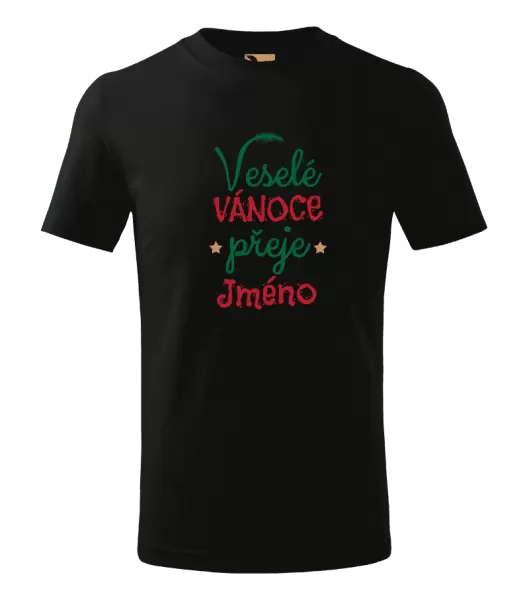 Dětské vánoční tričko Veselé Vánoce přeje