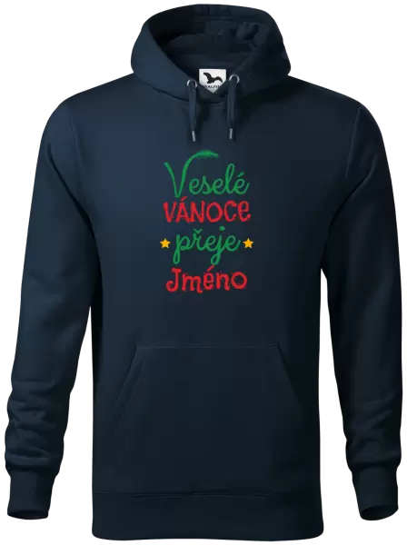 Pánská mikina Veselé Vánoce přeje