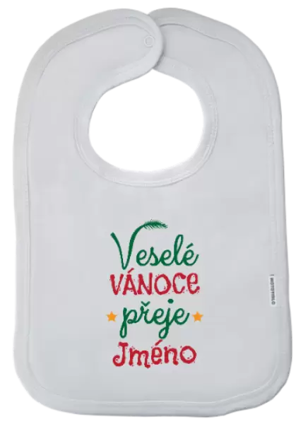 Dětský bryndák Veselé Vánoce přeje