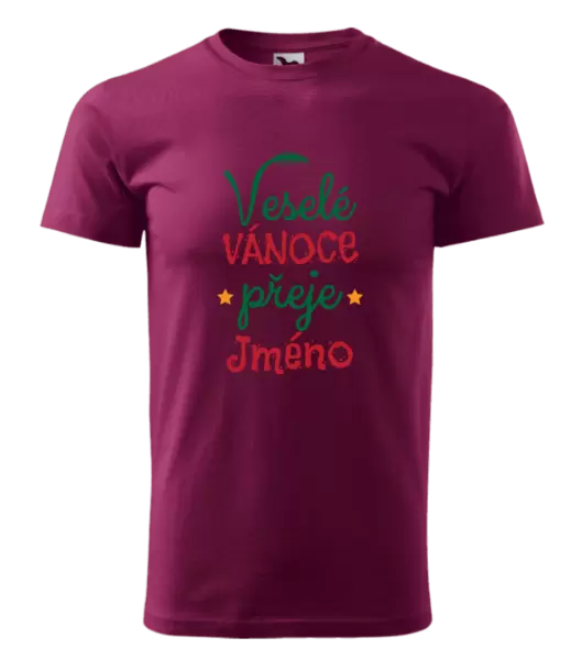Pánské vánoční tričko Veselé Vánoce přeje