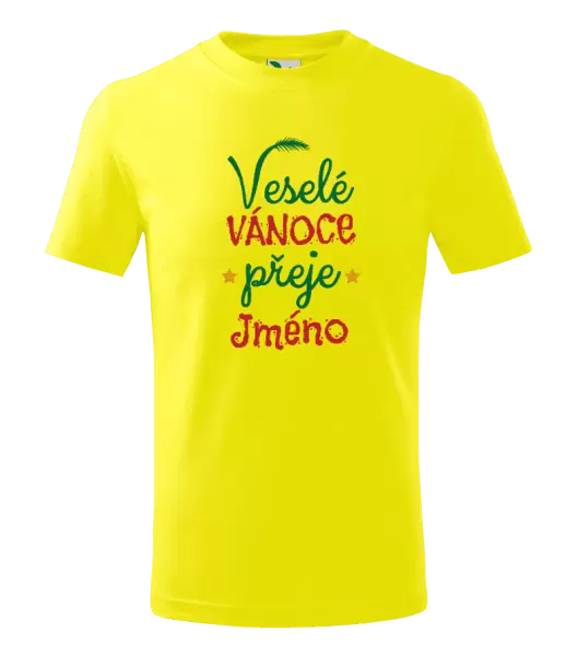 Dětské vánoční tričko Veselé Vánoce přeje