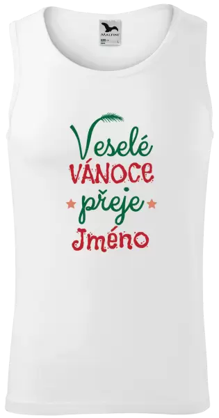 Pánské vánoční tílko Veselé Vánoce přeje