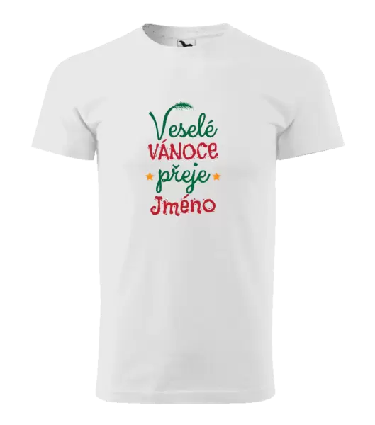 Pánské vánoční tričko Veselé Vánoce přeje