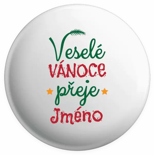 Placka Veselé Vánoce přeje