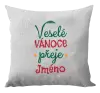 Vánoční polštář Veselé Vánoce přeje