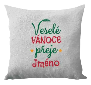 Vánoční polštář Veselé Vánoce přeje