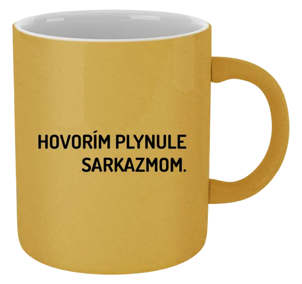 Hrnček metalický Hovorím plynule sarkazmom