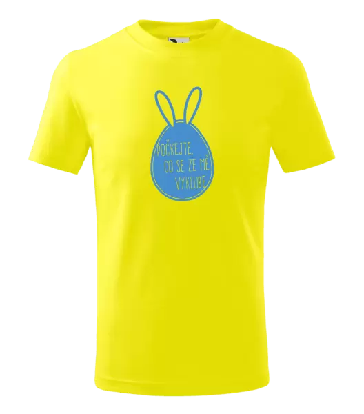 Dětské velikonoční tričko Počkejte, co se ze mě vyklube
