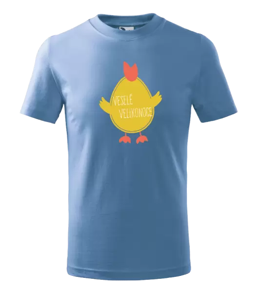 Dětské velikonoční tričko Veselé Velikonoce - kuřátko