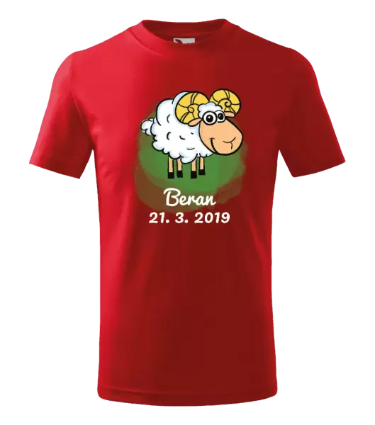 Dětské tričko Beran 21. 3. až 20. 4.