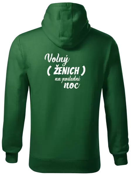 Pánská mikina Volný ženich na poslední noc