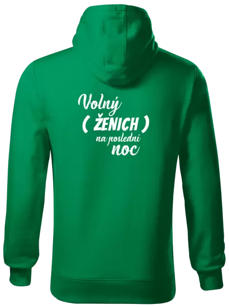 Pánská mikina Volný ženich na poslední noc