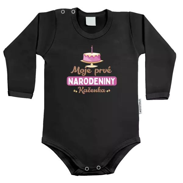 Detské body Moje prvé narodeniny s tortou (ružová)