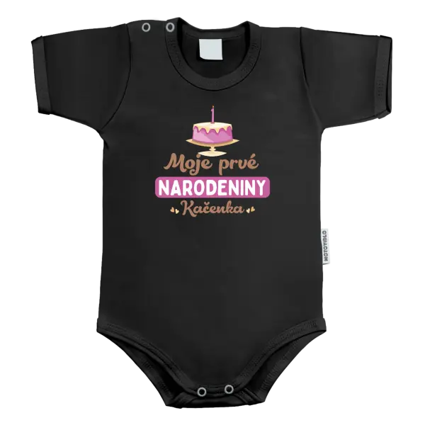 Detské body Moje prvé narodeniny s tortou (ružová)