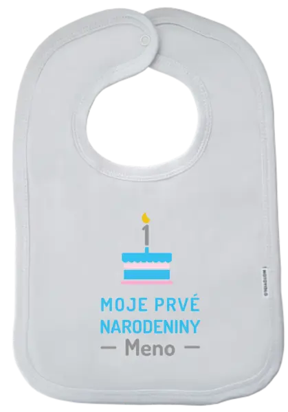 Detský podbradník Moje prvé narodeniny s menom