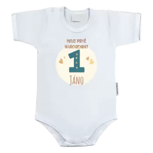Detské body Moje prvé narodeniny s menom (modrá) 