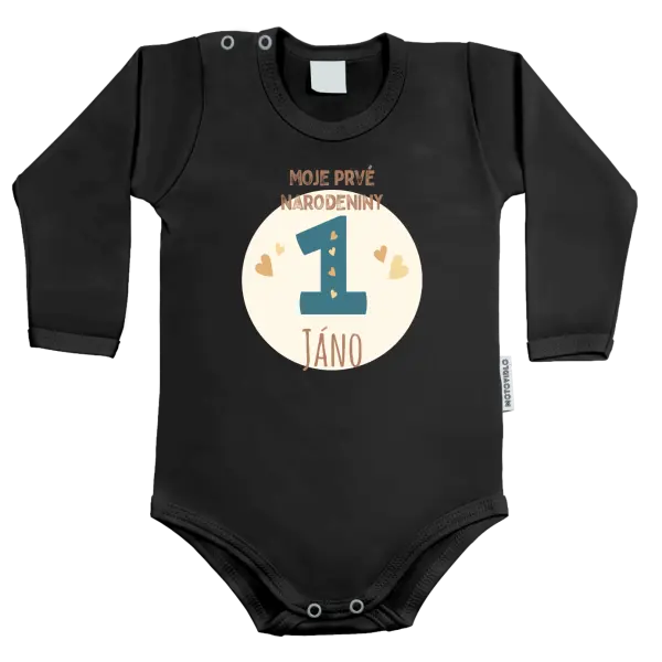 Detské body Moje prvé narodeniny s menom (modrá) 