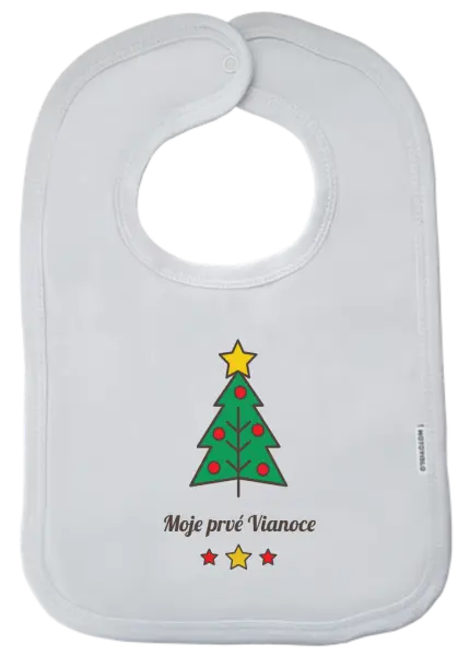 Detský podbradník Moje prvé Vianoce - stromček -
