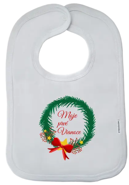 Detský podbradník Moje prvé Vianoce venček