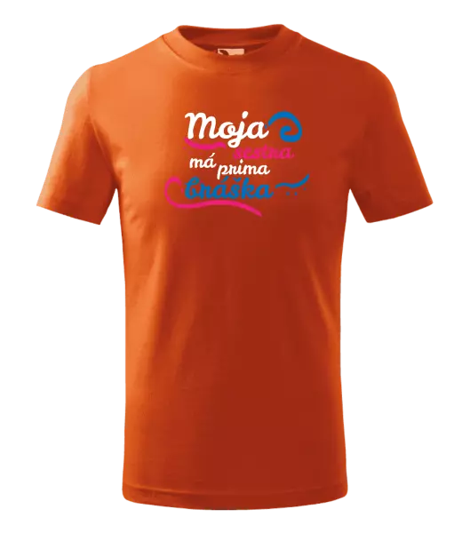Detské tričko Moja sestra má prima bráška