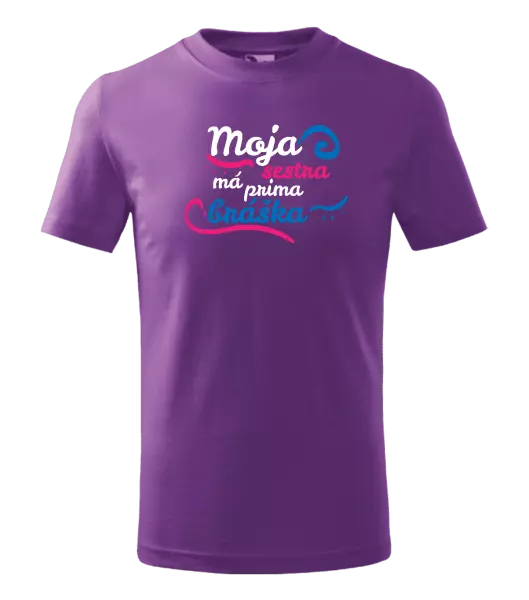 Detské tričko Moja sestra má prima bráška