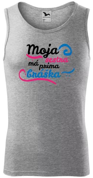 Pánske tielko Moja sestra má prima bráška