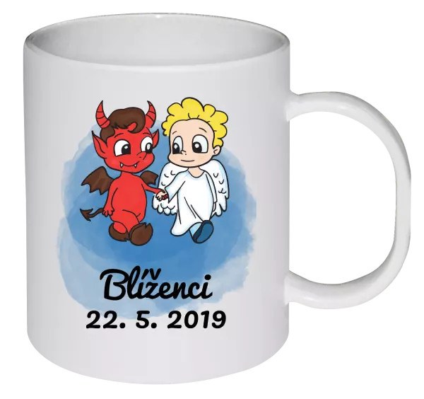 Plastový hrnek Blíženci 22. 5. až 21. 6.