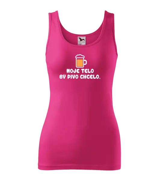 Dámske tielko Moje telo by pivo chcelo