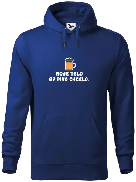 Pánska mikina Moje telo by pivo chcelo