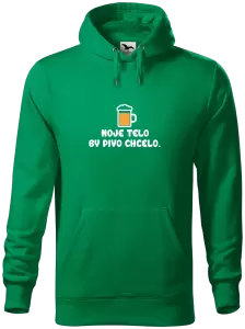 Pánska mikina Moje telo by pivo chcelo